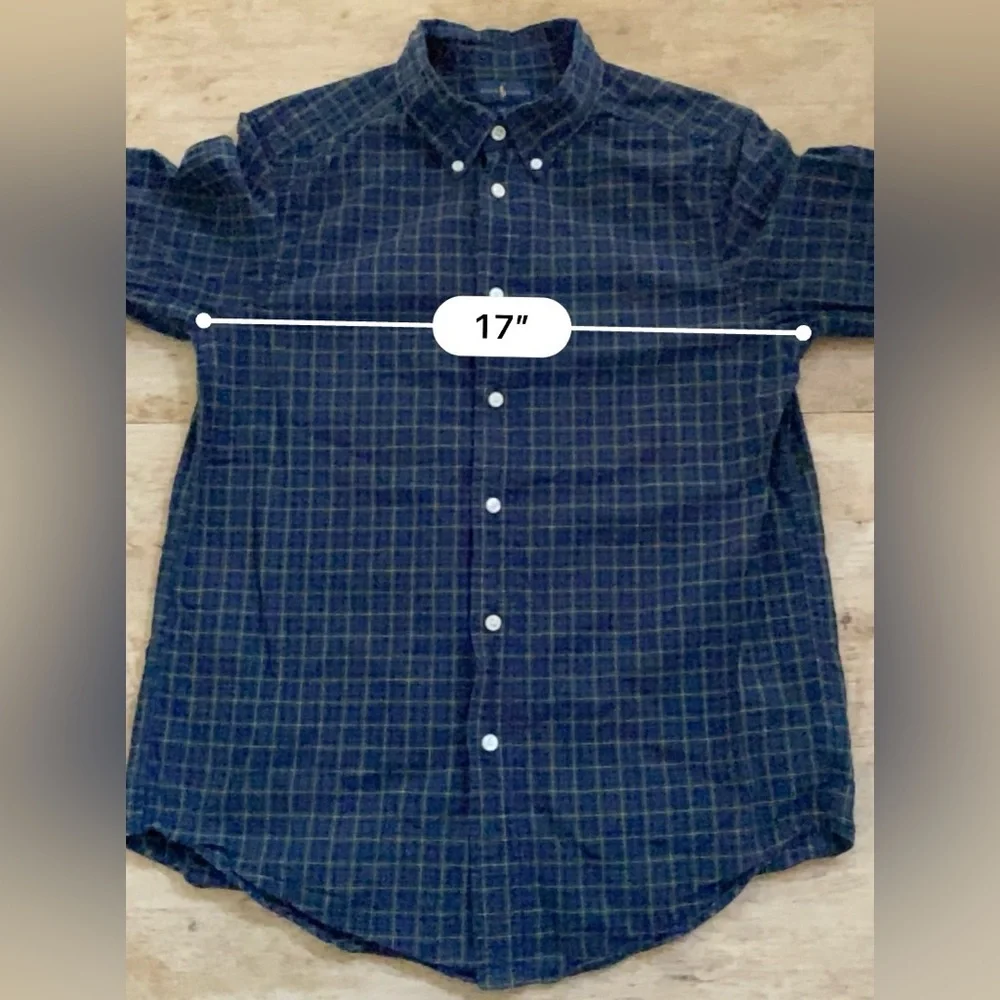 Ralph Lauren Boys’ Sz L‎ (14-16) Plaid Cotton Oxford Shirt